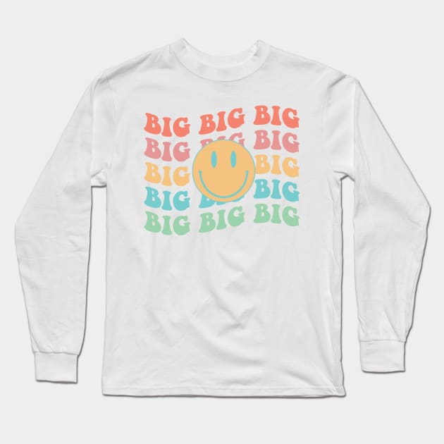 Copy of Big retro happy face, Little big reveal college sorority bid day Long Sleeve T-Shirt by bigraydesigns